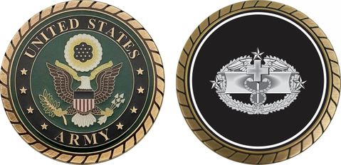 Army Combat Medical Fourth Award Badge Challenge Coin