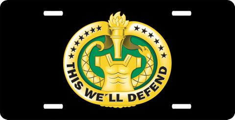 Army Drill Sergeant Badge (Gold) License Plate