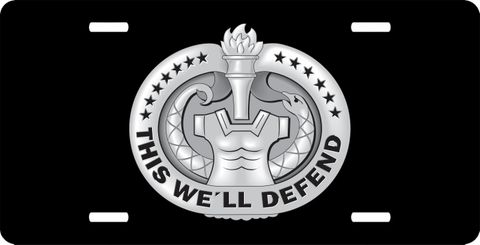 Army Drill Sergeant Badge (Gray)  License Plate