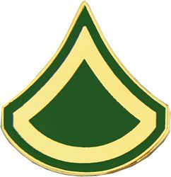 Army E3 / PFC Rank 3/4" Lapel Pin