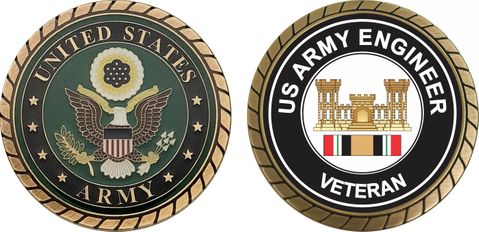 Army Engineer Iraq Veteran Challenge Coin