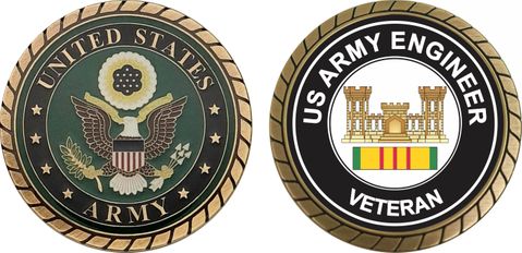 Army Engineer Vietnam Veteran Challenge Coin