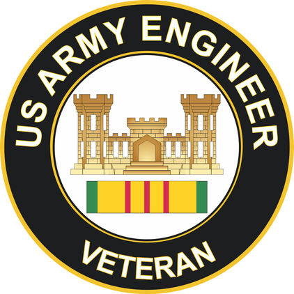 Army Engineer Vietnam Veteran Sticker