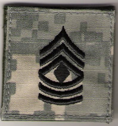 Army First Sergeant (1SG) 2" x 2" Helmet Cover Patch (Pair)