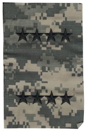 Army General 2" x 2" (O-10) Helmet Cover Patch (Pair)