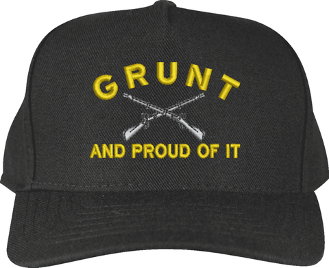 Army Grunt 'And Proud Of It' Custom Embroidered Cap