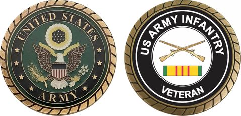 Army Infantry Corps Vietnam Veteran Challenge Coin
