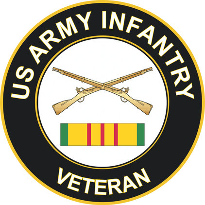 Army Infantry Corps Vietnam Veteran Sticker