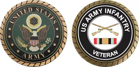 Army Infantry Iraq Veteran Challenge Coin