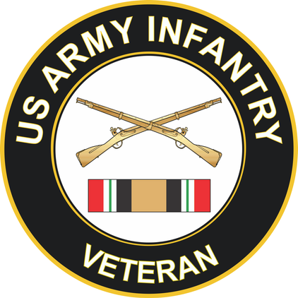 Army Infantry Iraq Veteran Decal
