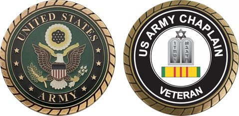 Army Jewish Chaplain Vietnam Veteran Challenge Coin
