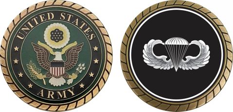 Army Jump Wings Challenge Coin