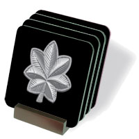Army Lieutenant Colonel Rank Coasters - Set of 4