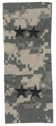 Army Major General 2" x 2" (O-8) Helmet Cover Patch (Pair)