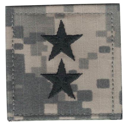 Army Major General (MG) ACU (O-8) Hook Velcro Rank Patch (Pair)