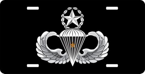 Army Master 1 Combat Jump Wings License Plate