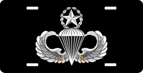 Army Master 2 Combat Jump Wings License Plate