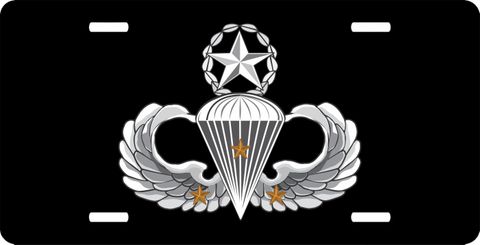 Army Master 3 Combat Jump Wings  License Plate