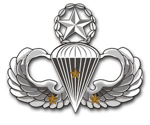 Army Master 3 Combat Jump Wings  Vinyl Transfer Decal
