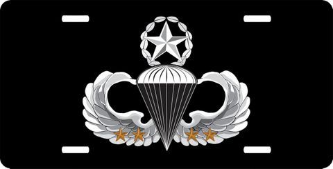Army Master 4 Combat Jump Wings  License Plate