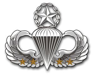 Army Master 4 Combat Jump Wings  Vinyl Transfer Decal