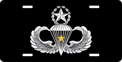 Army Master 5 Combat Jump Wings  License Plate