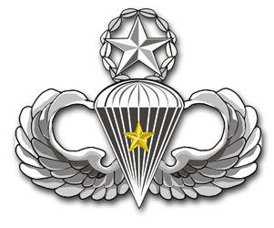 Army Master 5 Combat Jump Wings  Vinyl Transfer Decal