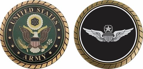 Army Master Aviator Wings Challenge Coin