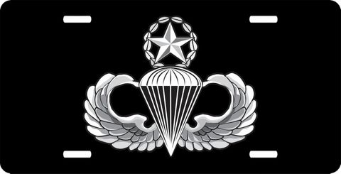 Army Master Jump Wings Parachutist License Plate
