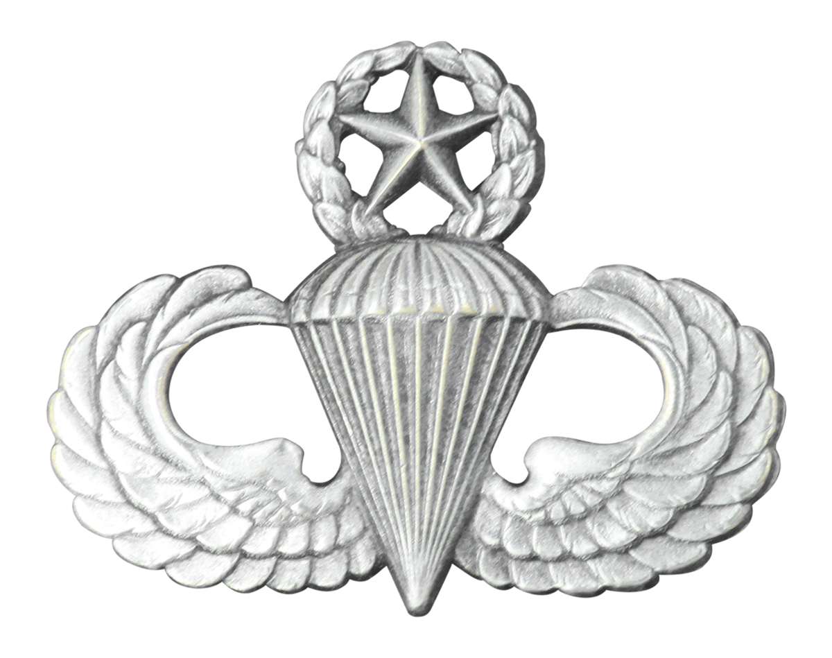 Army Master Parachutist Badge Oxidized Finish