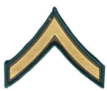 Army Private Chevron Patch (pair)