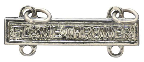 Army Qualification Bar Flame Thrower - Mirrored Finish