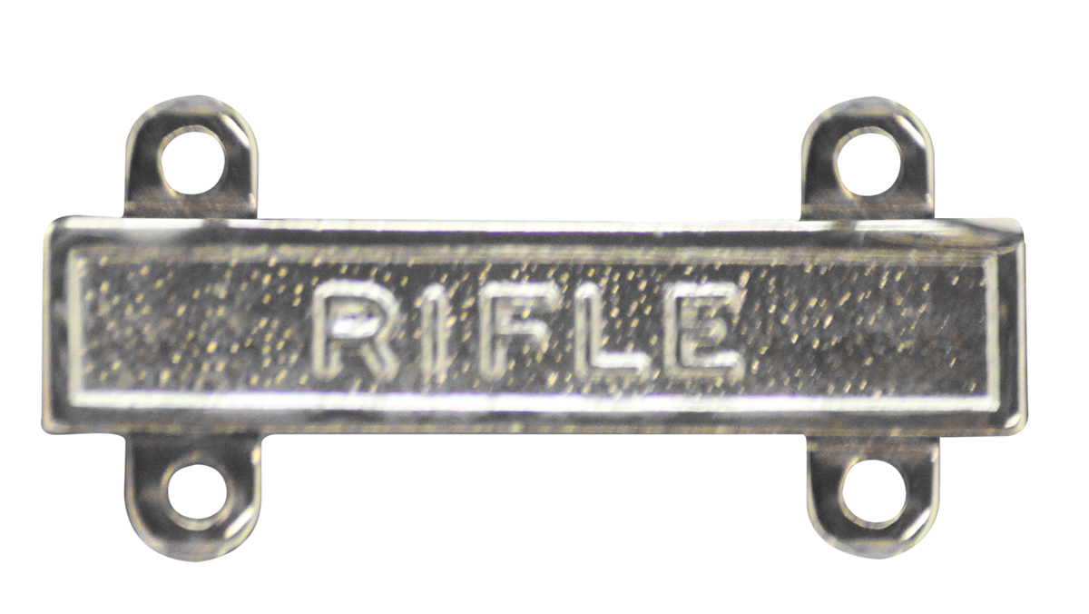 thumbnail image 2 of Genuine U.S. Army Qualification Bar – Rifle, Silver Oxidized Finish, Made In USA 2 of 5