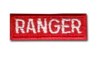 Army Ranger (White on Red) Military Tab