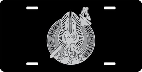 Army Recruiter Gray Badge  License Plate