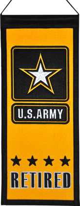 Army Retired Mini Banner