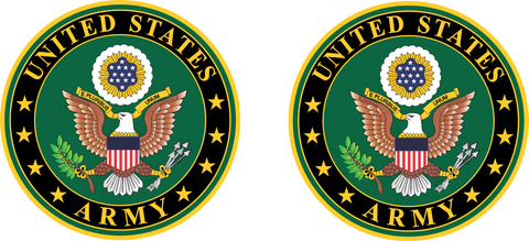 Army Seal Pair of 1.5" Cell Phone Stickers