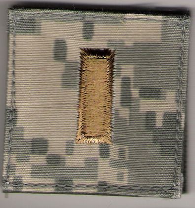Army Second Lieutenant (O-1) 2" x 2" Helmet Cover Patch (Pair)