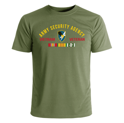 Army Security Agency Vietnam Veteran with Ribbons T-Shirt