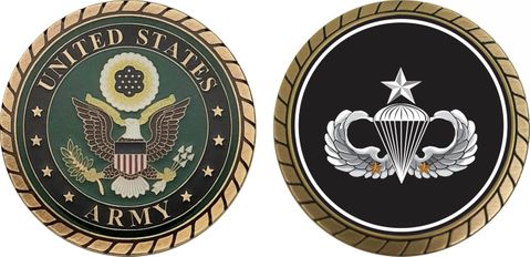 Army Senior 2 Combat Jump Wings Challenge Coin