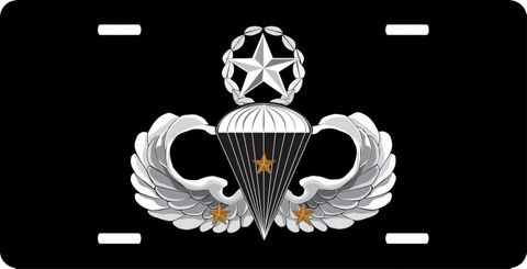 Army Senior 3 Combat Jump Wings  License Plate