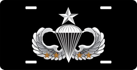 Army Senior 4 Combat Jump Wings  License Plate