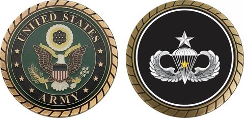 Army Senior 5 Combat Jump Challenge Coin
