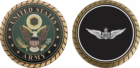 Army Senior Aircrew Wings Challenge Coin