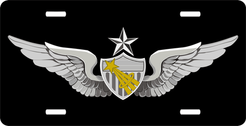 Army Senior Astronaut License Plate