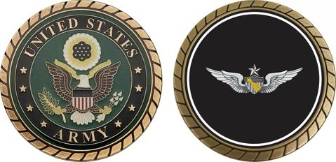 Army Senior Astronaut Wings Challenge Coin