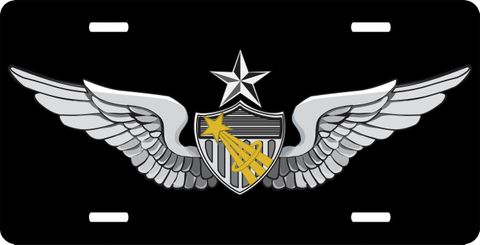 Army Senior Astronaut Wings  License Plate