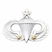 Army Senior Combat Parachute 2nd Award Badge - Oxidized Finish