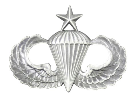 Army Senior Parachute Badge - Oxidized Finish