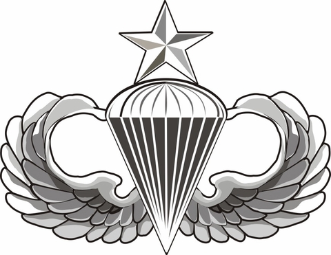 Army Senior Parachutist Wings  Vinyl Transfer Decal